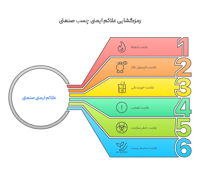 معنی علامت های ایمنی روی چسب های صنعتی