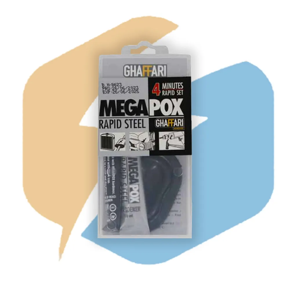 چسب دو قلوی مگاپوکس راپید استیل غفاری MEGAPOX RAPID
